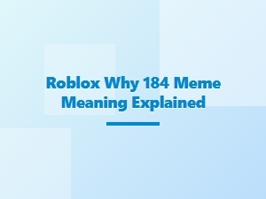 What Does the Roblox 184 Meme Mean?